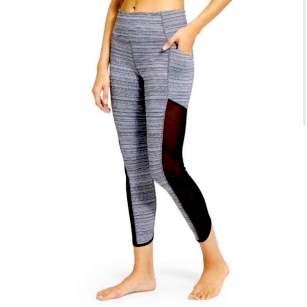 Atheleta Jacquard Chataranga High Rise Mesh Capri Leggings